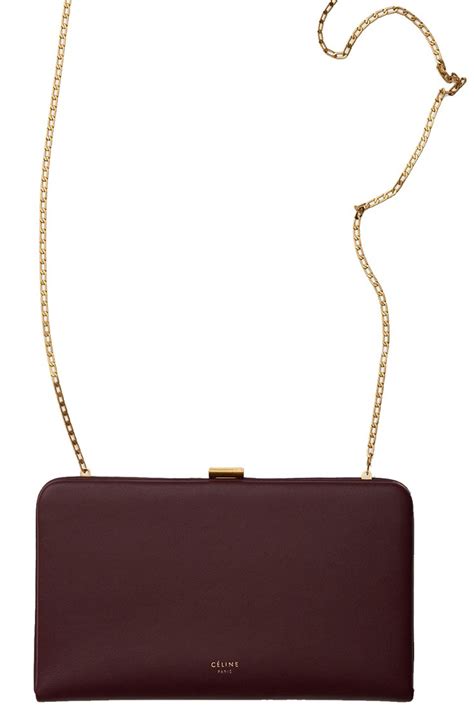 celine clasp large wallet on chain|celine woc.